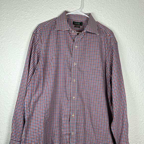 Lauren Ralph Lauren Men's Long-Sleeve Non-Iron Shirt, Sz 17.5 34/35, Classic Fit - Picture 3 of 10